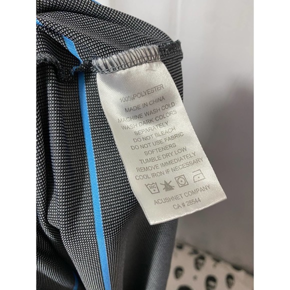 Footjoy Polo Shirt 2XL Black Blue Mens Bear Lake Polyester Golf Company Logo - Picture 9 of 15